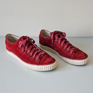 Bootleg X John Varvatos Rich Red Suede Sneakers - Mens 9.5